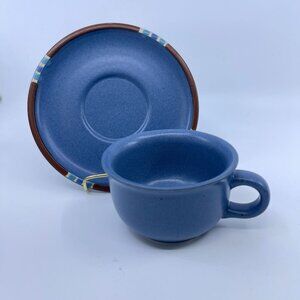 vintage dansk mesa blue cup & saucer stoneware made in japan